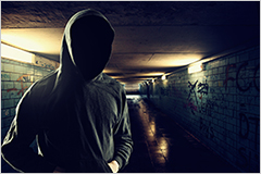 Criminal imposter in shadows